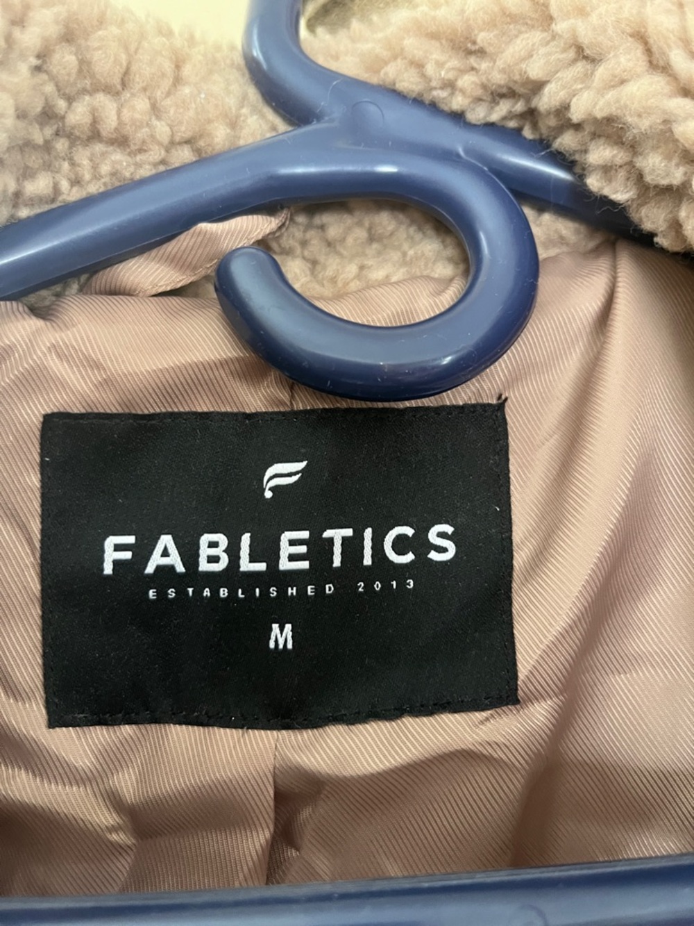 Fabletics Long X Khloe Camel Teddy Coat - Picture 3 of 6